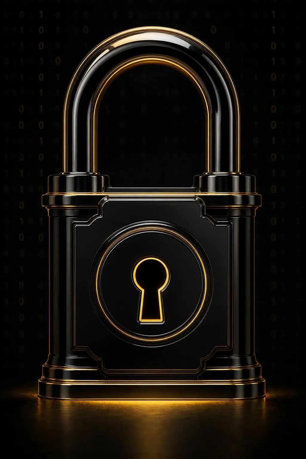 Premium gold-accented vault padlock